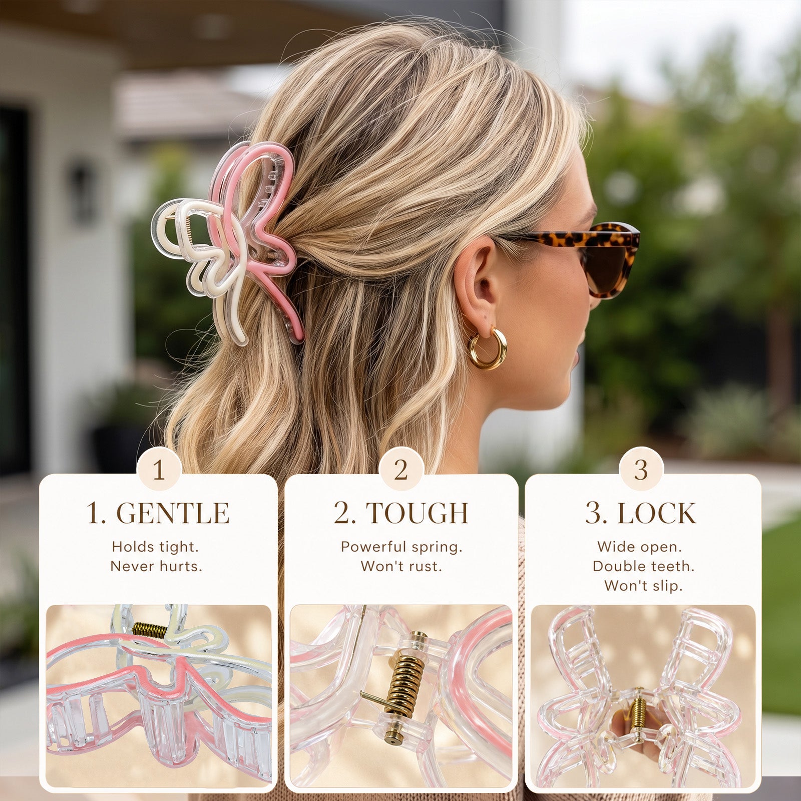 OXIFSILU 4 Pack Bow Hair Clips