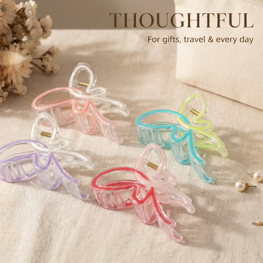OXIFSILU 4 Pack Bow Hair Clips