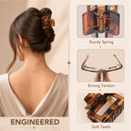OXIFSILU 4 Pack Square Hair Clips