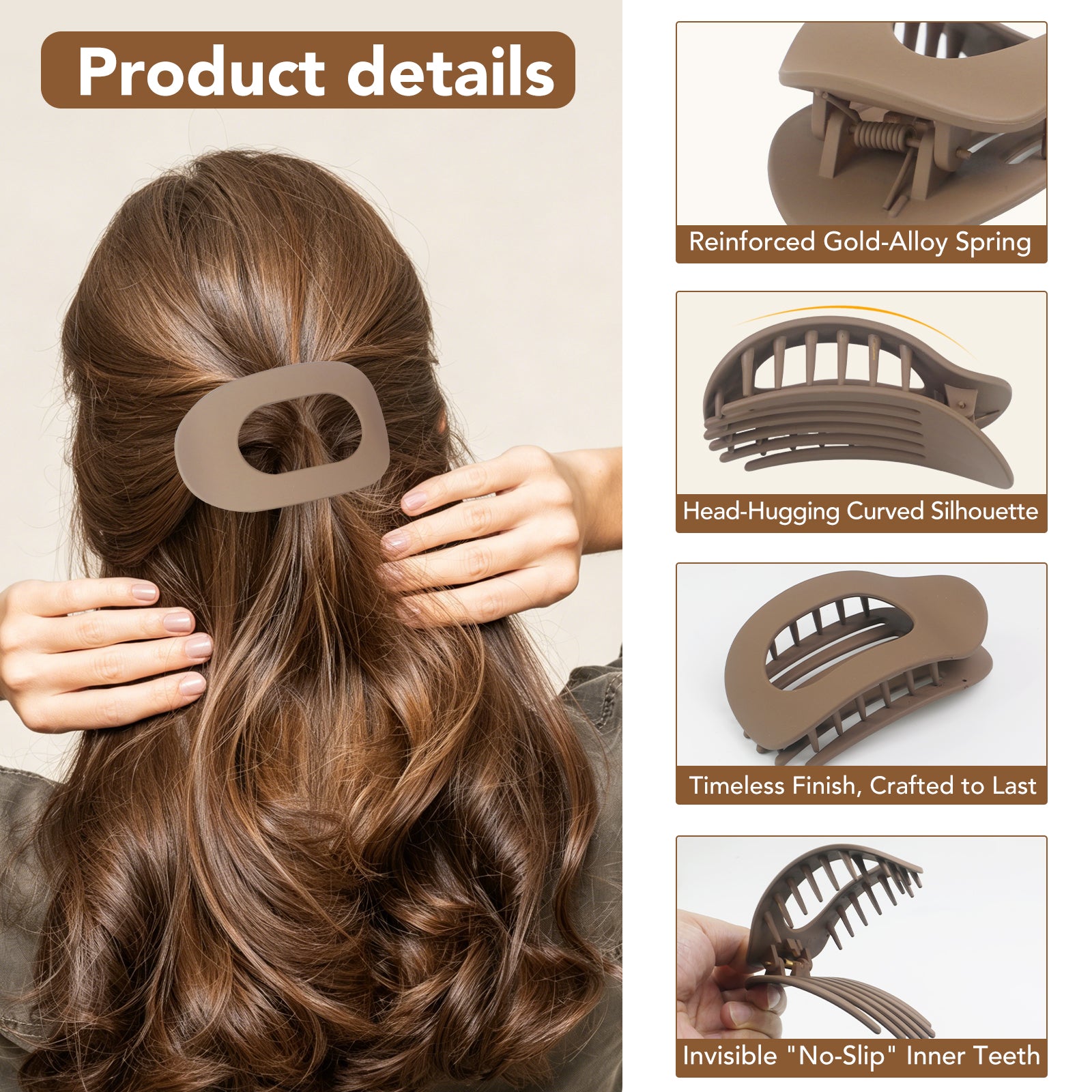 OXIFSILU 4 Pack Duckbill Hair Clips