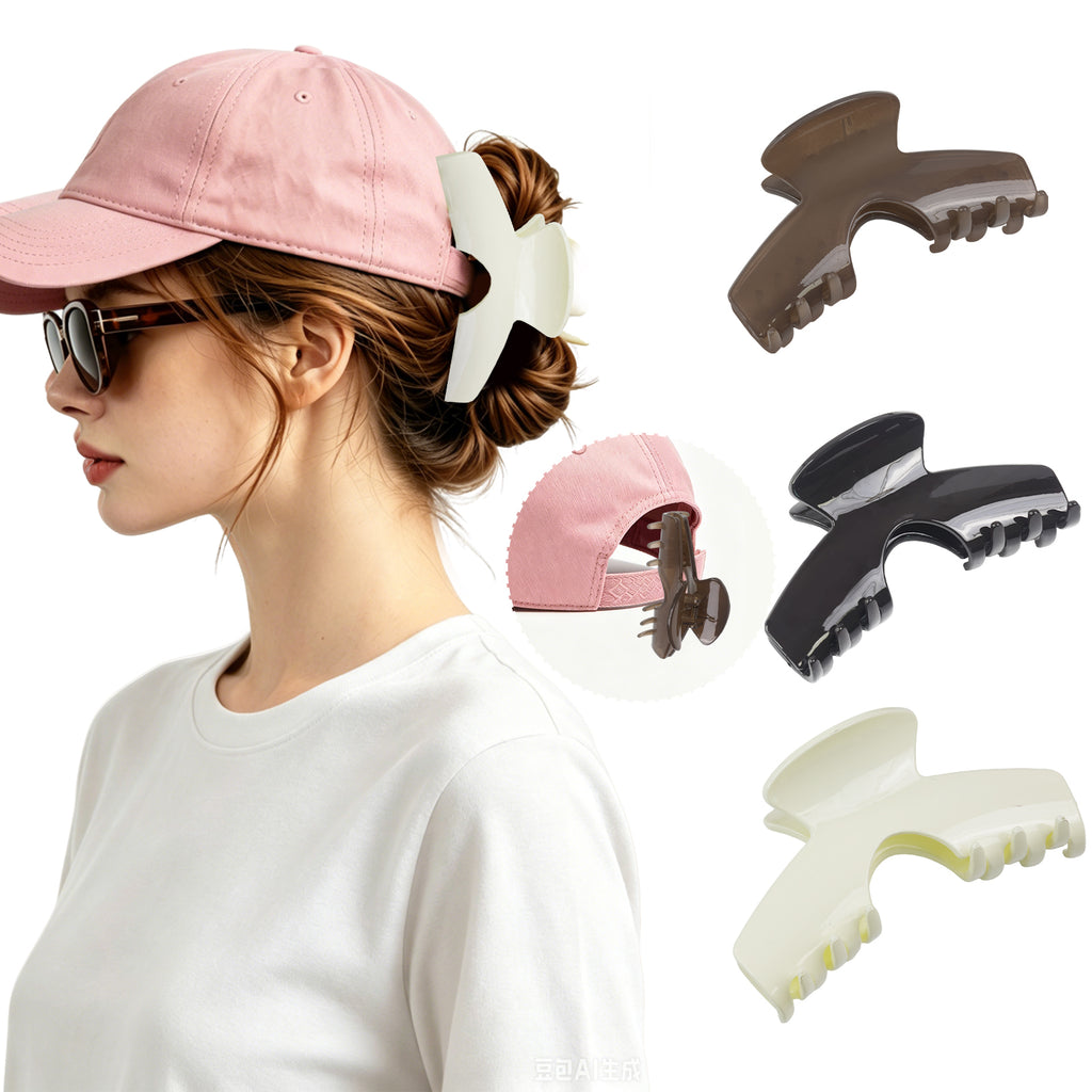 OXIFSILU 3 Pack Baseball Cap Hair Clip