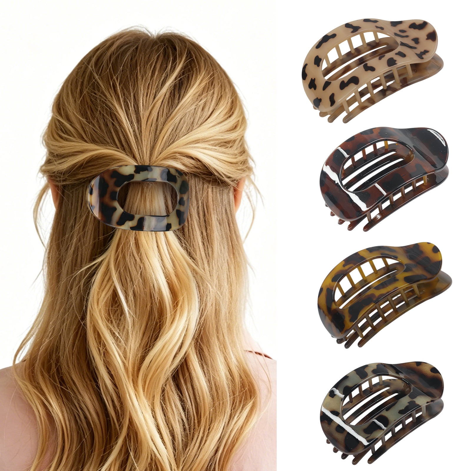 OXIFSILU 4 Pack Duckbill Hair Clips