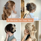 OXIFSILU 4 Pack 3D Flower Hair Clips