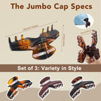 OXIFSILU 3 Pack Baseball Cap Hair Clip