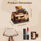 OXIFSILU 4 Pack Square Hair Clips