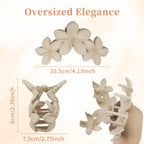 OXIFSILU 4 Pack 3D Flower Hair Clips